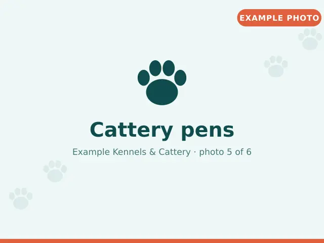 Cattery pens (example photo)